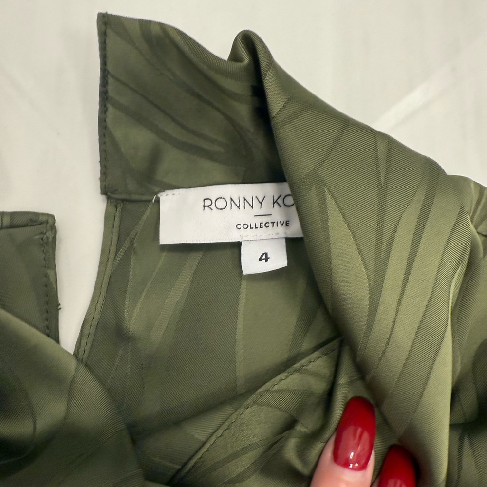 Women’s Asymmetrical Olive Green Wrap Dress